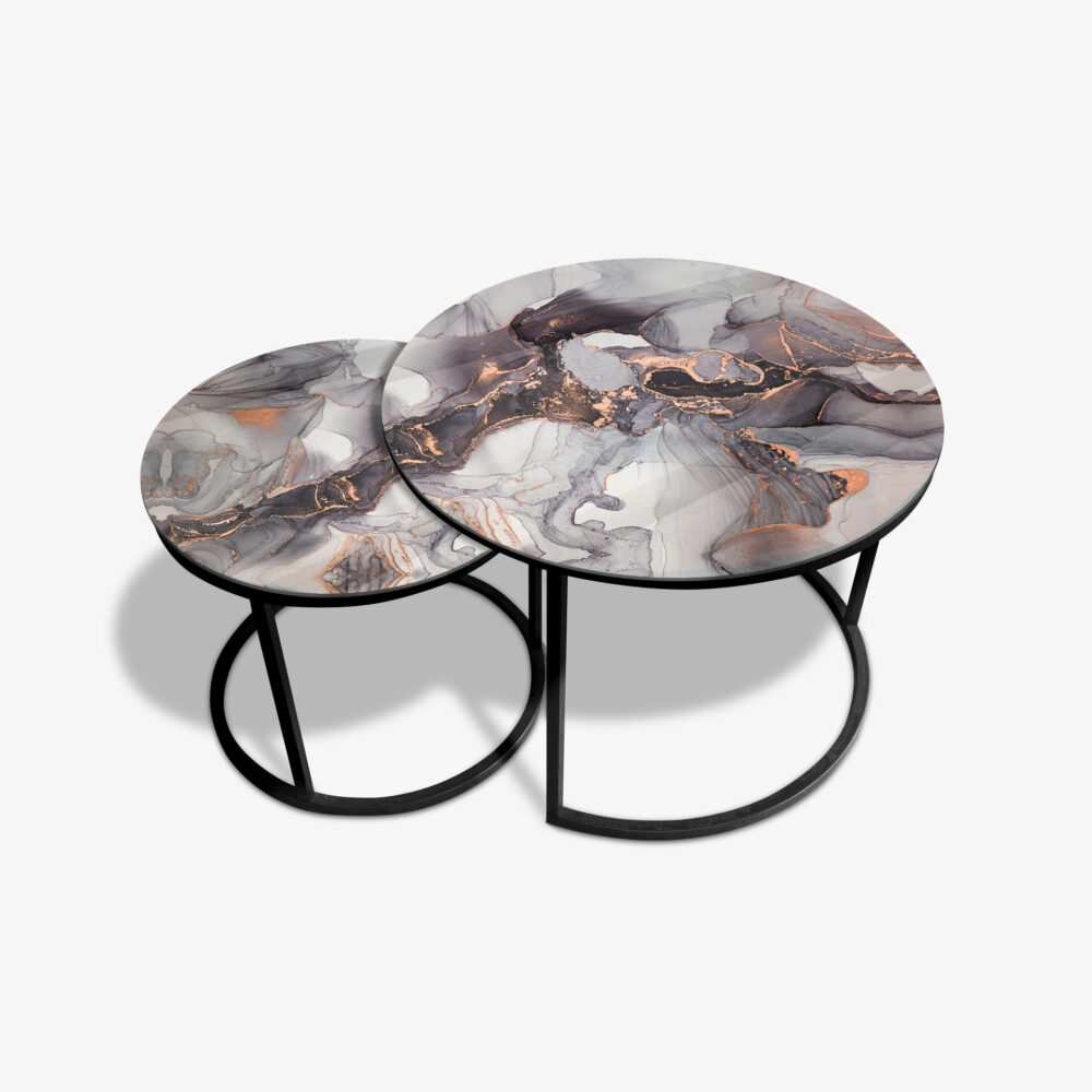 Grey & Gold Abstract Marble