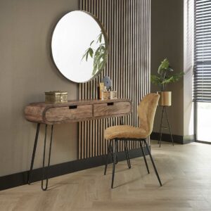 Kaptafel 2L barrel / Massief mango zandkleur