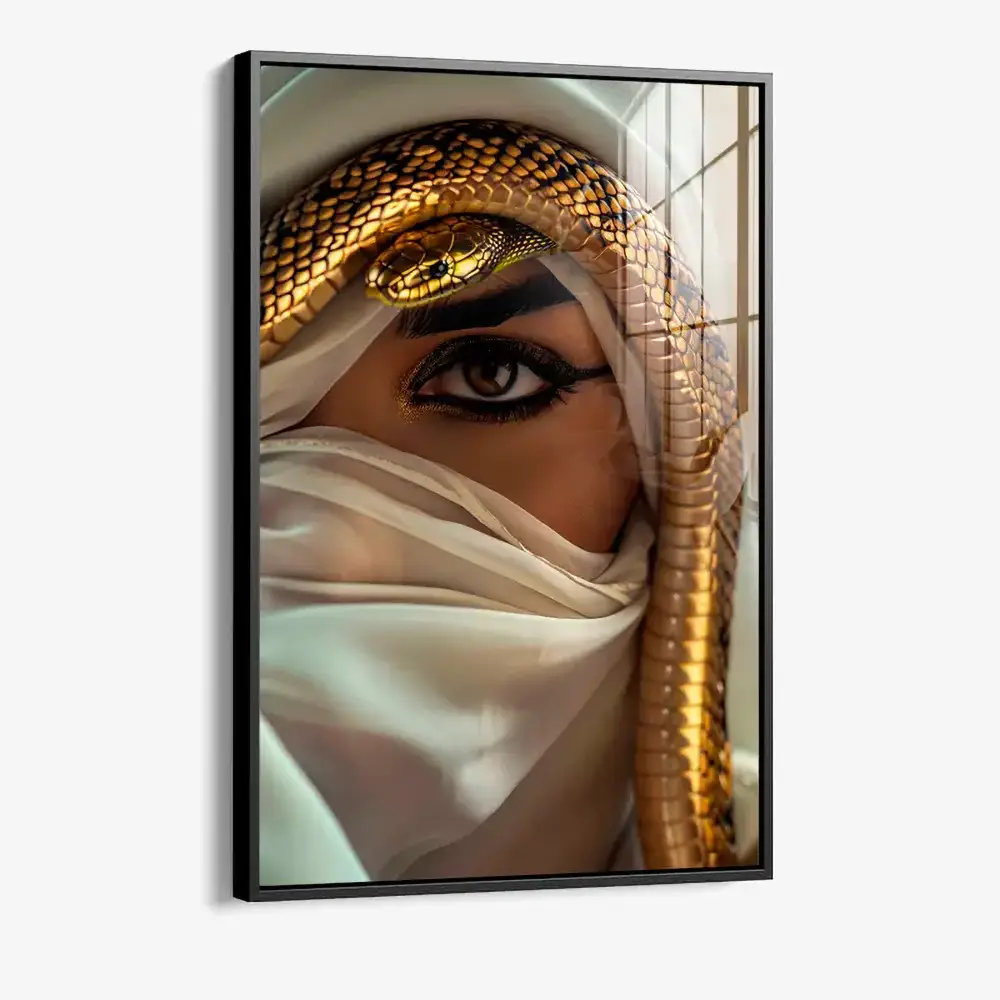 8.-Glass-Framed-Golden-Snake