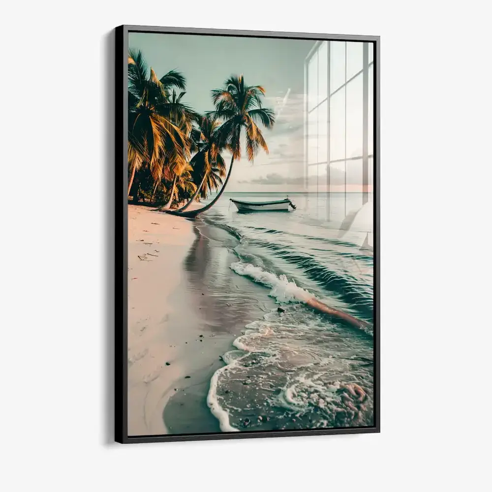 8.-Glass-Framed-Palm-Dusk-Shore