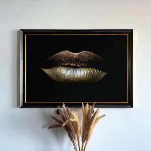 Golden Lips - Art Frame