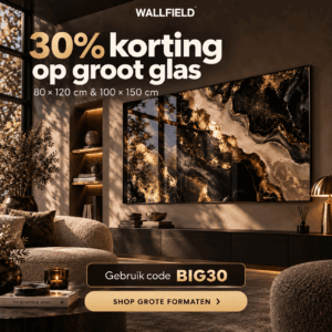30% korting op grote schilderijen